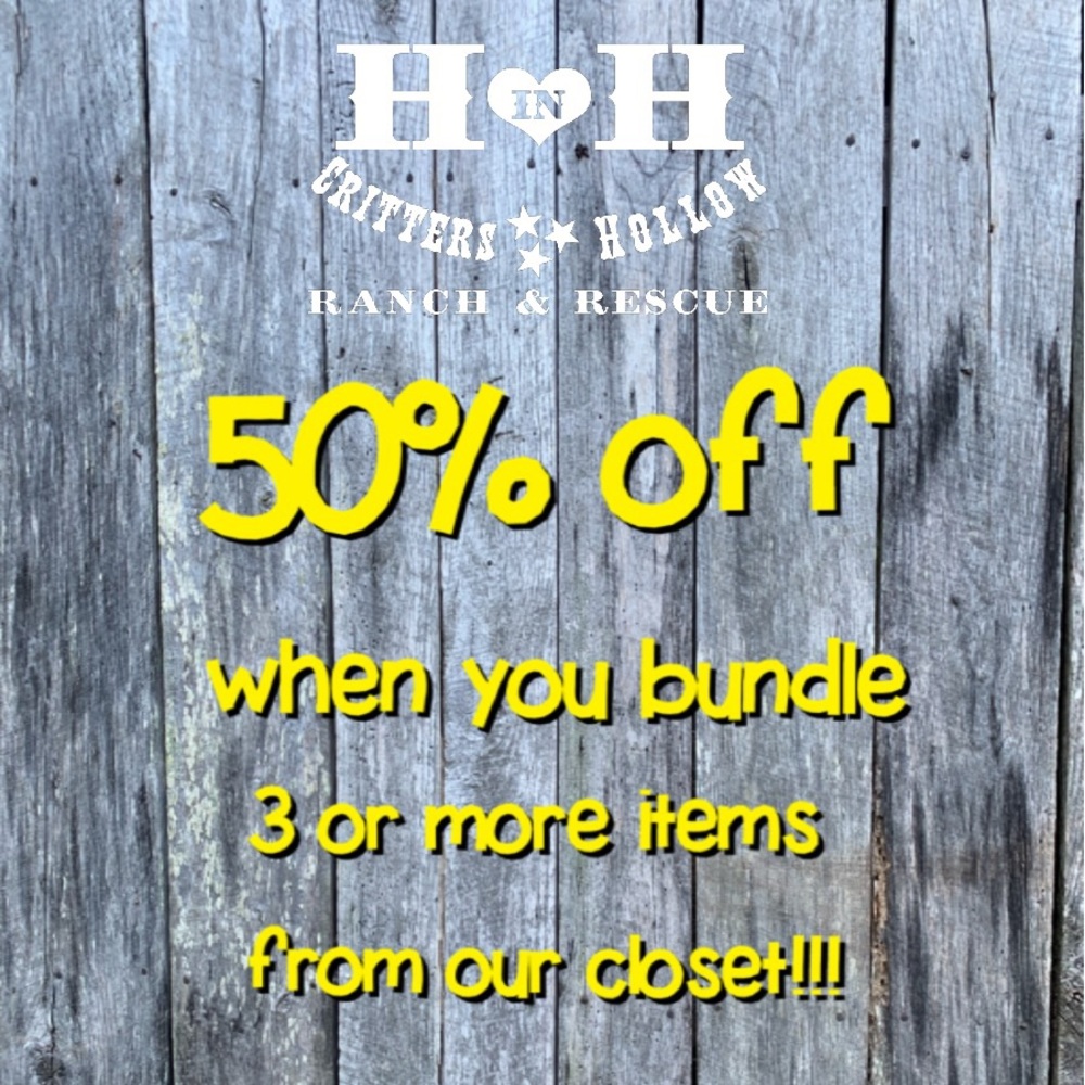 50% when you bundle 3 or more items!!!